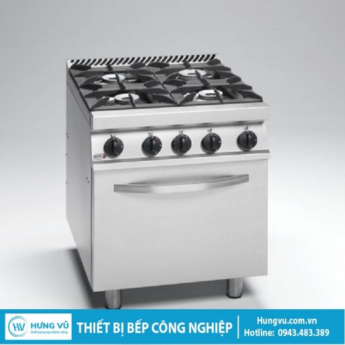 Bếp Âu bốn họng có lò nướng