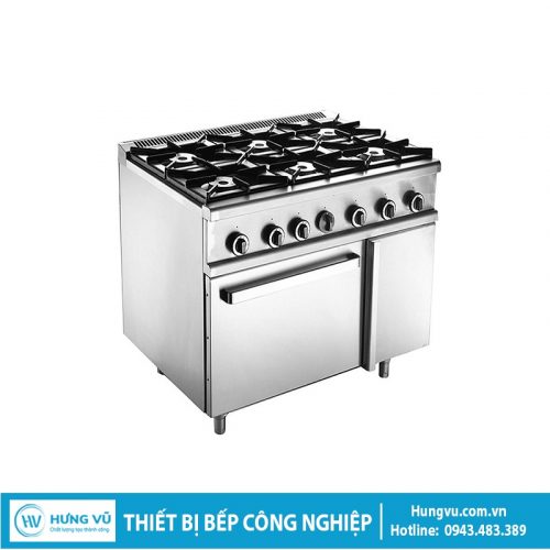 Bếp Âu 6 họng có lò nướng