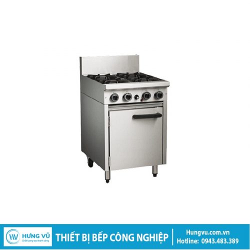 Bếp Âu bốn họng có lò nướng