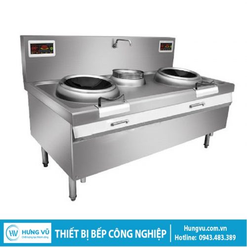 Bếp từ đôi có bầu nước công nghiệp