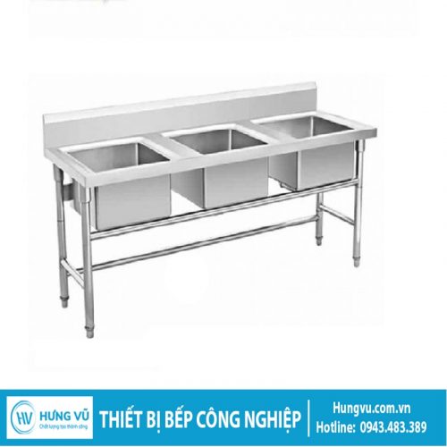 Chậu rửa công nghiệp ba hố