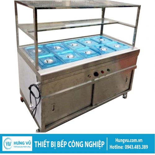 Tủ hâm nóng thức ăn 8 khay inox