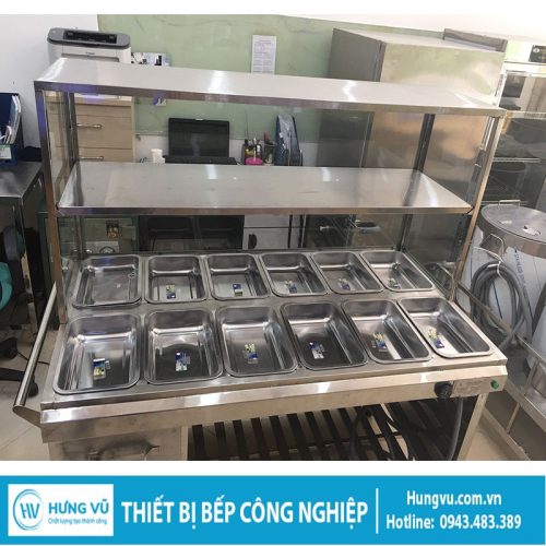 Tủ hâm nóng thức ăn 12 khay công nghiệp
