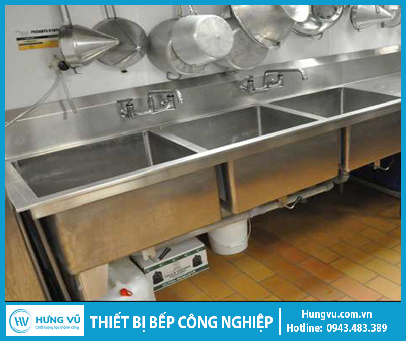 Chậu Rửa 3 Ngăn Inox