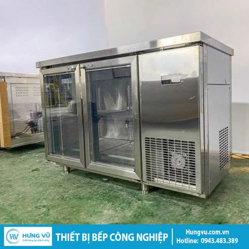 Tủ Bàn Mát Quạt Gió 2 Cánh Mở Kính