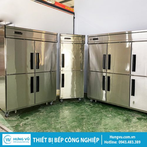 Tủ Đông Mát Đứng Inox