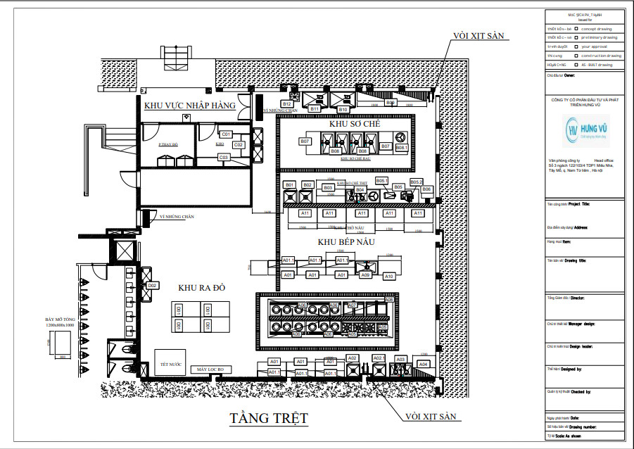 thiết bị bếp trường thpt Kỳ Sơn