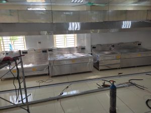 Quá trình lắp đặt hệ thống bếp từ công nghiệp