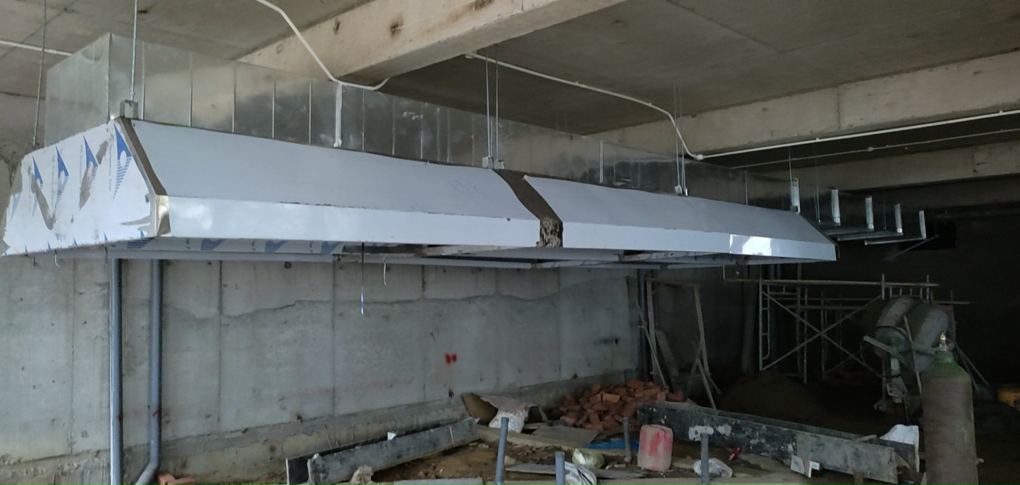 Lắp tum hút mùi cho hệ thống bếp trường thpt Kỳ Sơn