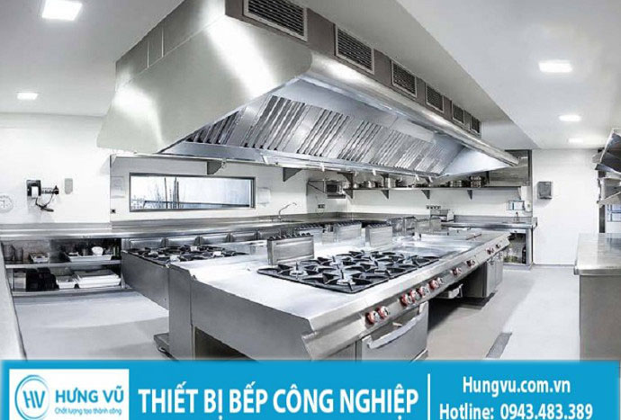 setup bếp nhà hàng kiểu ốc đảo - Hưng Vũ